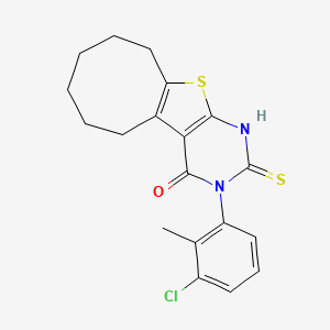 3-(3-chloro-2-methylphenyl)-2-mercapto-5,6,7,8,9,10-hexahydrocycloocta[4,5]thieno[2,3-d]pyrimidin-4(3H)-one