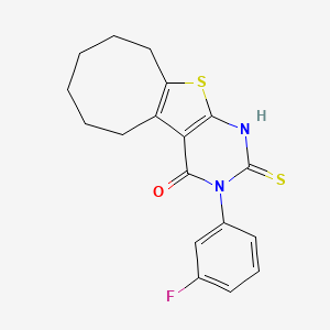 3-(3-fluorophenyl)-2-mercapto-5,6,7,8,9,10-hexahydrocycloocta[4,5]thieno[2,3-d]pyrimidin-4(3H)-one