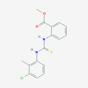 methyl 2-({[(3-chloro-2-methylphenyl)amino]carbonothioyl}amino)benzoate