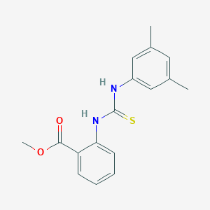 molecular formula C17H18N2O2S B4272557 methyl 2-({[(3,5-dimethylphenyl)amino]carbonothioyl}amino)benzoate 