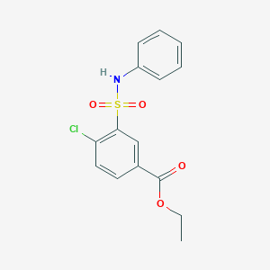 molecular formula C15H14ClNO4S B427258 Ethyl 3-(anilinosulfonyl)-4-chlorobenzoate 