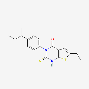 3-[4-(butan-2-yl)phenyl]-6-ethyl-2-sulfanylthieno[2,3-d]pyrimidin-4(3H)-one