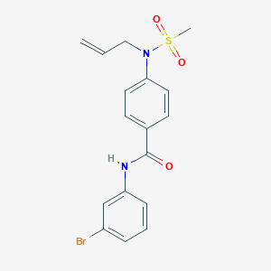 molecular formula C17H17BrN2O3S B427259 4-[allyl(methylsulfonyl)amino]-N-(3-bromophenyl)benzamide 