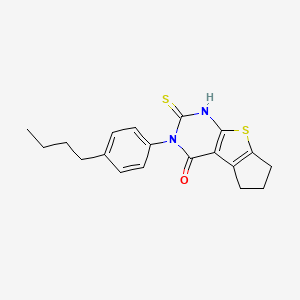 3-(4-butylphenyl)-2-mercapto-3,5,6,7-tetrahydro-4H-cyclopenta[4,5]thieno[2,3-d]pyrimidin-4-one