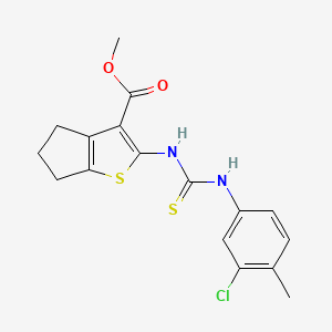 methyl 2-({[(3-chloro-4-methylphenyl)amino]carbonothioyl}amino)-5,6-dihydro-4H-cyclopenta[b]thiophene-3-carboxylate