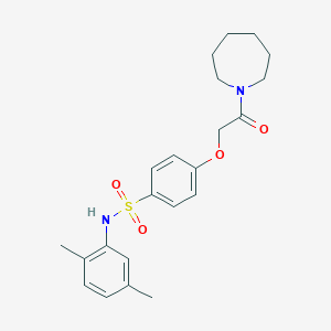 molecular formula C22H28N2O4S B427260 4-[2-(1-azepanyl)-2-oxoethoxy]-N-(2,5-dimethylphenyl)benzenesulfonamide 