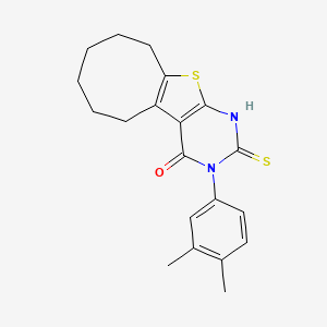 3-(3,4-dimethylphenyl)-2-mercapto-5,6,7,8,9,10-hexahydrocycloocta[4,5]thieno[2,3-d]pyrimidin-4(3H)-one