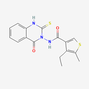 4-ethyl-N-(2-mercapto-4-oxo-3(4H)-quinazolinyl)-5-methyl-3-thiophenecarboxamide