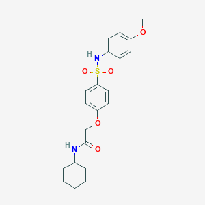 molecular formula C21H26N2O5S B427264 N-cyclohexyl-2-{4-[(4-methoxyanilino)sulfonyl]phenoxy}acetamide 
