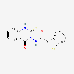 N-(2-mercapto-4-oxo-3(4H)-quinazolinyl)-1-benzothiophene-3-carboxamide