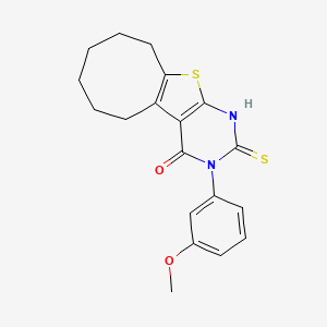 2-mercapto-3-(3-methoxyphenyl)-5,6,7,8,9,10-hexahydrocycloocta[4,5]thieno[2,3-d]pyrimidin-4(3H)-one