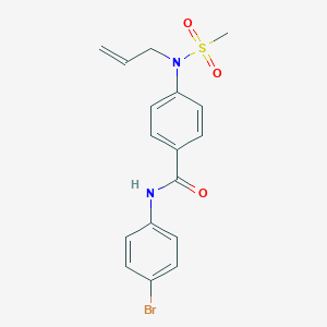 molecular formula C17H17BrN2O3S B427268 4-[allyl(methylsulfonyl)amino]-N-(4-bromophenyl)benzamide 