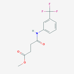 molecular formula C12H12F3NO3 B4272681 methyl 4-oxo-4-[3-(trifluoromethyl)anilino]butanoate 