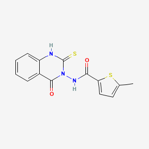 molecular formula C14H11N3O2S2 B4272695 N-(2-mercapto-4-oxo-3(4H)-quinazolinyl)-5-methyl-2-thiophenecarboxamide 