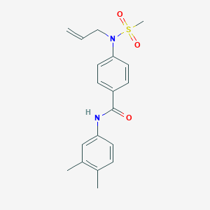 molecular formula C19H22N2O3S B427272 4-[allyl(methylsulfonyl)amino]-N-(3,4-dimethylphenyl)benzamide 