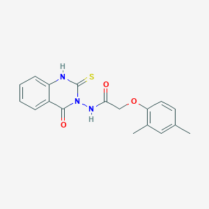 molecular formula C18H17N3O3S B4272721 2-(2,4-dimethylphenoxy)-N-(2-mercapto-4-oxo-3(4H)-quinazolinyl)acetamide 