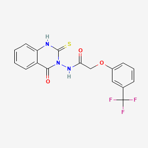 molecular formula C17H12F3N3O3S B4272727 N-(2-mercapto-4-oxo-3(4H)-quinazolinyl)-2-[3-(trifluoromethyl)phenoxy]acetamide 