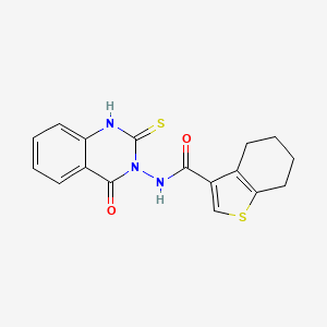 N-(2-mercapto-4-oxo-3(4H)-quinazolinyl)-4,5,6,7-tetrahydro-1-benzothiophene-3-carboxamide