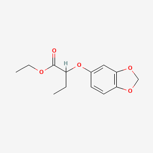 molecular formula C13H16O5 B4272771 ethyl 2-(1,3-benzodioxol-5-yloxy)butanoate 