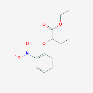 molecular formula C13H17NO5 B4272775 ethyl 2-(4-methyl-2-nitrophenoxy)butanoate 