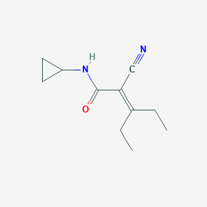 molecular formula C11H16N2O B4272801 2-cyano-N-cyclopropyl-3-ethylpent-2-enamide 