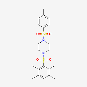 1-[(4-methylphenyl)sulfonyl]-4-[(2,3,5,6-tetramethylphenyl)sulfonyl]piperazine