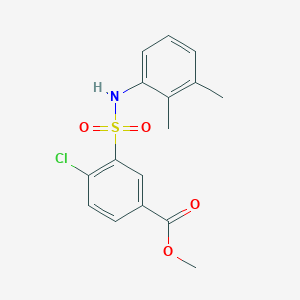 molecular formula C16H16ClNO4S B427281 Methyl 4-chloro-3-[(2,3-dimethylphenyl)sulfamoyl]benzoate 