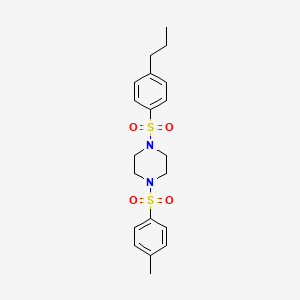 1-[(4-methylphenyl)sulfonyl]-4-[(4-propylphenyl)sulfonyl]piperazine