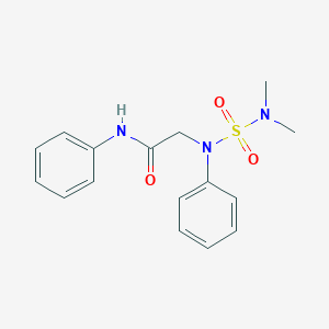 molecular formula C16H19N3O3S B427282 2-{[(dimethylamino)sulfonyl]anilino}-N-phenylacetamide 