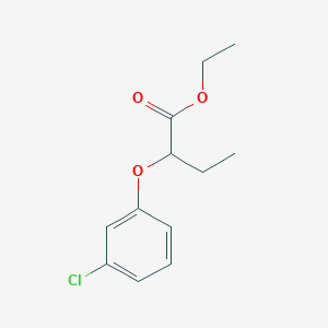 molecular formula C12H15ClO3 B4272820 ethyl 2-(3-chlorophenoxy)butanoate 