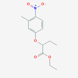 molecular formula C13H17NO5 B4272825 ethyl 2-(3-methyl-4-nitrophenoxy)butanoate 