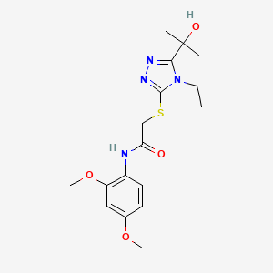 N-(2,4-DIMETHOXYPHENYL)-2-{[4-ETHYL-5-(2-HYDROXY-2-PROPANYL)-4H-1,2,4-TRIAZOL-3-YL]SULFANYL}ACETAMIDE