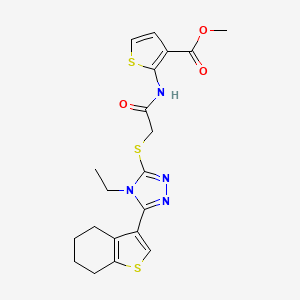 methyl 2-[({[4-ethyl-5-(4,5,6,7-tetrahydro-1-benzothien-3-yl)-4H-1,2,4-triazol-3-yl]thio}acetyl)amino]-3-thiophenecarboxylate