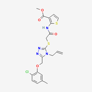 methyl 2-{[({4-allyl-5-[(2-chloro-5-methylphenoxy)methyl]-4H-1,2,4-triazol-3-yl}thio)acetyl]amino}-3-thiophenecarboxylate