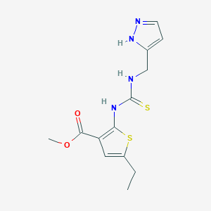 methyl 5-ethyl-2-({[(1H-pyrazol-3-ylmethyl)amino]carbonothioyl}amino)-3-thiophenecarboxylate