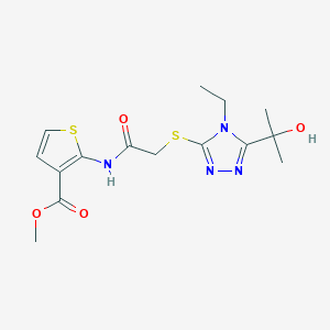 methyl 2-[({[4-ethyl-5-(1-hydroxy-1-methylethyl)-4H-1,2,4-triazol-3-yl]thio}acetyl)amino]-3-thiophenecarboxylate