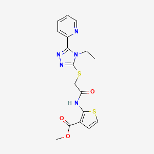 methyl 2-[({[4-ethyl-5-(2-pyridinyl)-4H-1,2,4-triazol-3-yl]thio}acetyl)amino]-3-thiophenecarboxylate