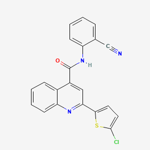 2-(5-chlorothiophen-2-yl)-N-(2-cyanophenyl)quinoline-4-carboxamide