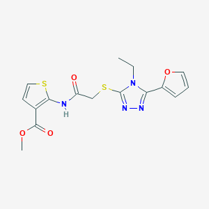 methyl 2-[({[4-ethyl-5-(2-furyl)-4H-1,2,4-triazol-3-yl]thio}acetyl)amino]-3-thiophenecarboxylate