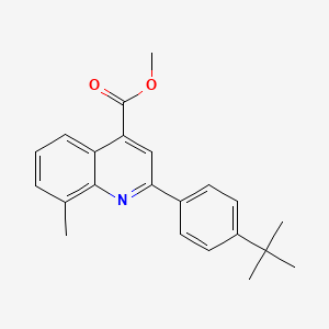 molecular formula C22H23NO2 B4273037 Methyl 2-(4-tert-butylphenyl)-8-methylquinoline-4-carboxylate 