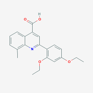 molecular formula C21H21NO4 B4273039 2-(2,4-Diethoxyphenyl)-8-methylquinoline-4-carboxylic acid 