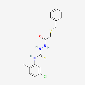 2-[(benzylthio)acetyl]-N-(5-chloro-2-methylphenyl)hydrazinecarbothioamide