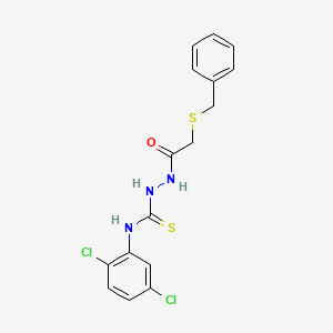 molecular formula C16H15Cl2N3OS2 B4273056 2-[(benzylthio)acetyl]-N-(2,5-dichlorophenyl)hydrazinecarbothioamide 