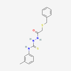 2-[(benzylthio)acetyl]-N-(3-methylphenyl)hydrazinecarbothioamide