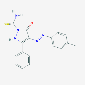 4-[(4-methylphenyl)hydrazono]-5-oxo-3-phenyl-4,5-dihydro-1H-pyrazole-1-carbothioamide