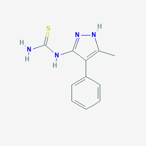 molecular formula C11H12N4S B427311 N-(3-methyl-4-phenyl-1H-pyrazol-5-yl)thiourea 