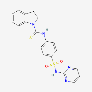 N-{4-[(2-pyrimidinylamino)sulfonyl]phenyl}-1-indolinecarbothioamide