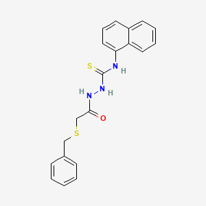 2-[(benzylthio)acetyl]-N-1-naphthylhydrazinecarbothioamide