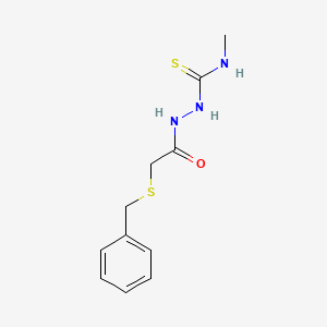 molecular formula C11H15N3OS2 B4273133 2-[(benzylthio)acetyl]-N-methylhydrazinecarbothioamide 