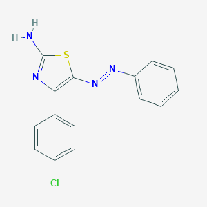 molecular formula C15H11ClN4S B427317 4-(4-Chlorophenyl)-5-(phenyldiazenyl)-1,3-thiazol-2-ylamine 